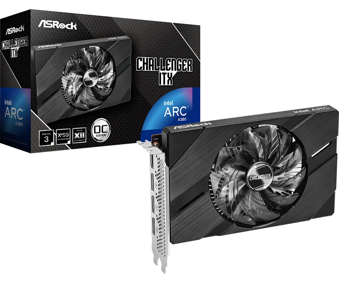 ASRock ra mắt Card đồ họa Intel Arc A380 Challenger ITX 6GB OC