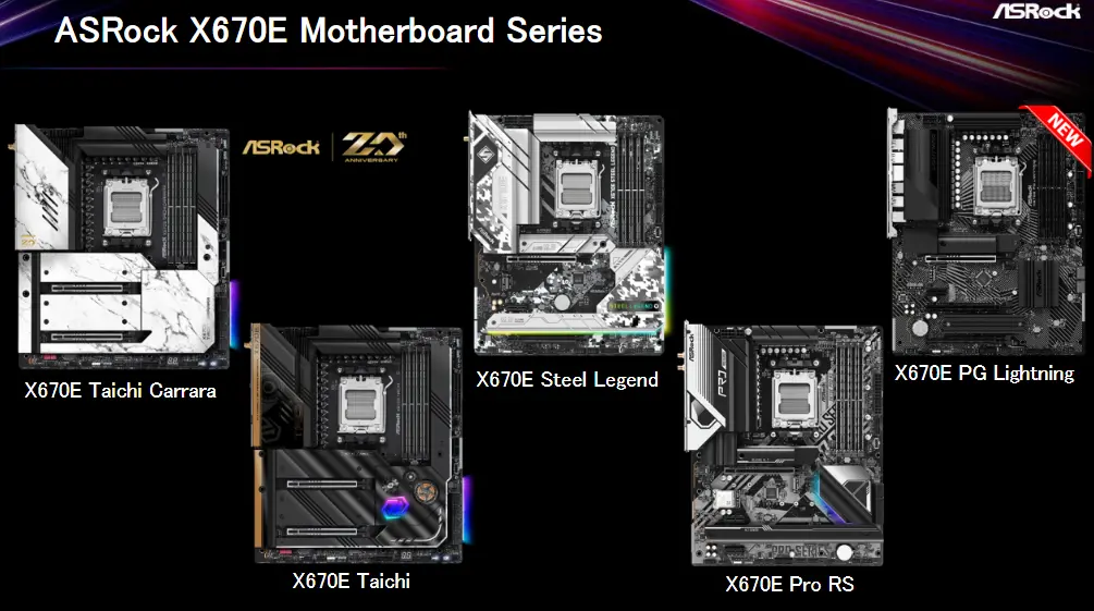 Dàn bo mạch chủ X670E cho Ryzen 7000 Series chính thức được hé lộ