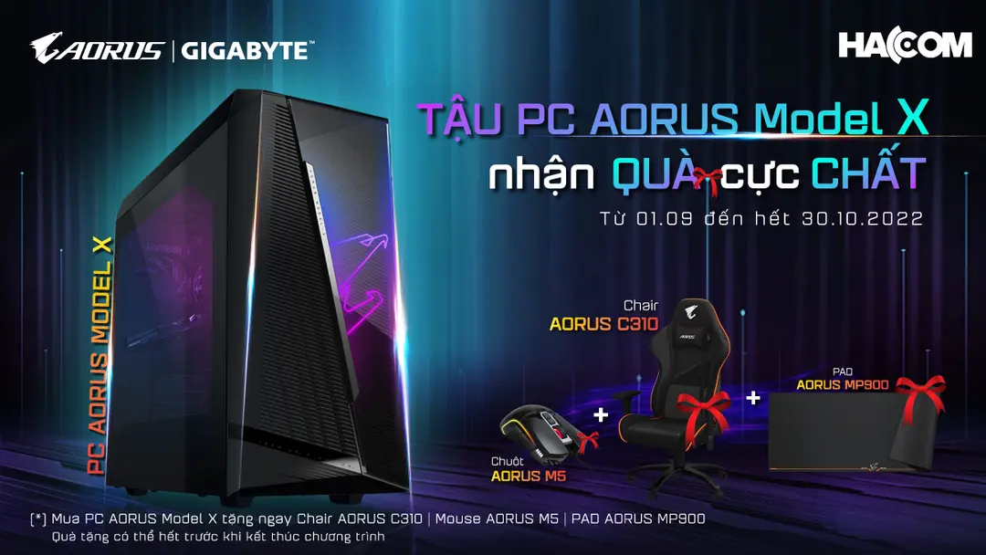Tậu PC Aorus Model X, nhận quà cực chất