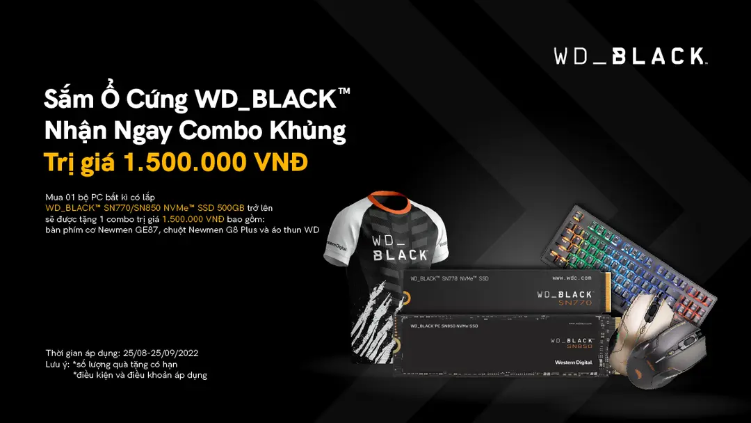 Sắm Ổ Cứng WD_BLACKTM Nhận Ngay Combo Khủng Trị Giá 1.500.000VND