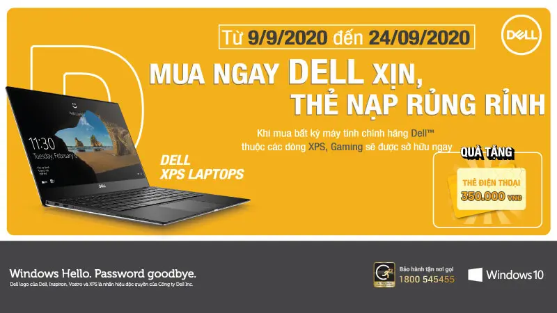 Chương trình Khuyến mãi “Mua ngay Dell xịn, thẻ nạp rủng rỉnh”