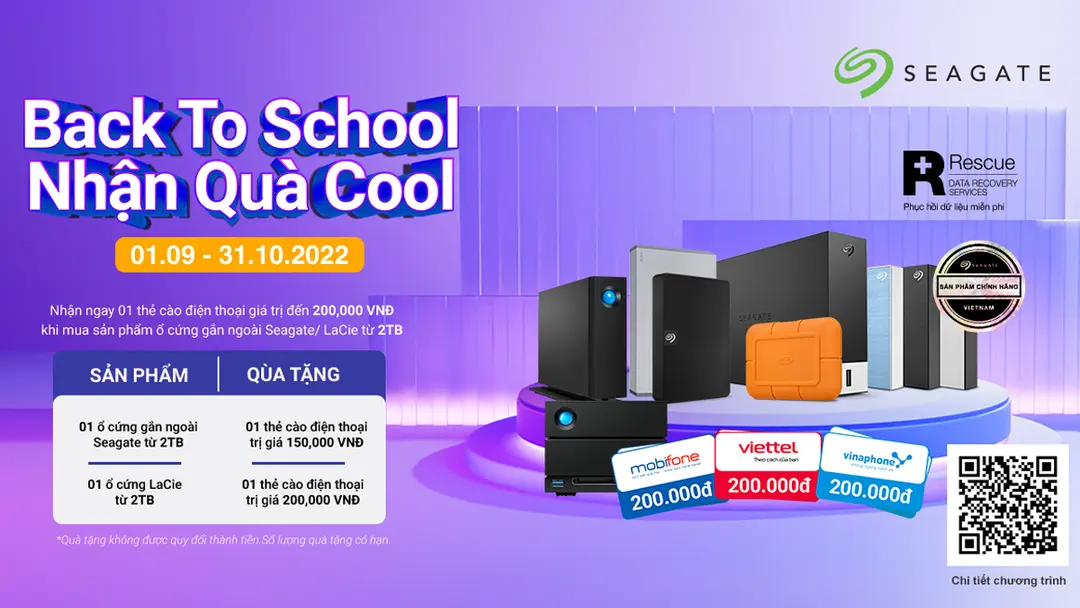 Chương trình khuyến mại Seagate Back to school - Nhận quà COOL