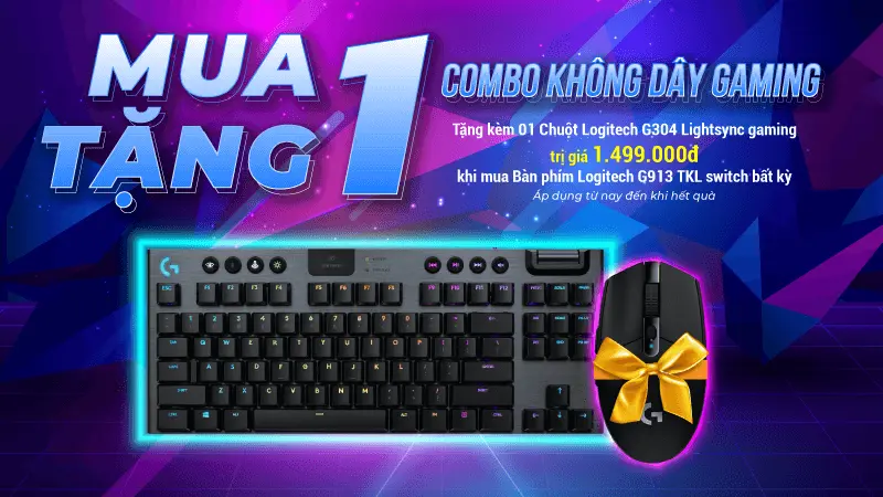 Chương trình Khuyến mãi “MUA 1 TẶNG 1 - COMBO KHÔNG DÂY GAMING”