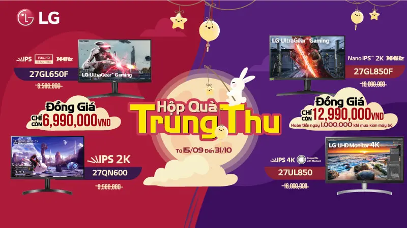 Chương trình Khuyến mãi “Hộp quà trung thu” từ màn hình LG