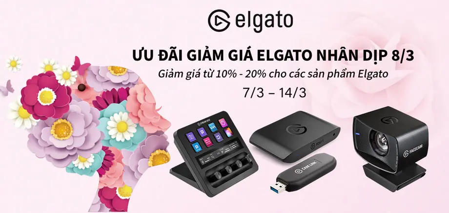 ƯU ĐÃI GIẢM GIÁ ELGATO NHÂN DỊP QUỐC TẾ PHỤ NỮ