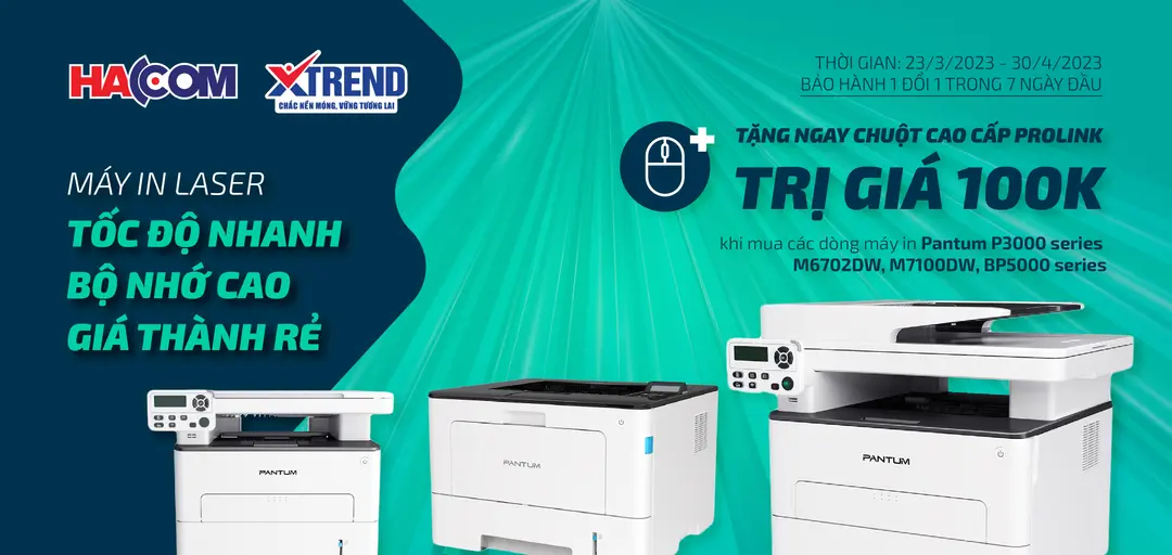 MUA MÁY IN PANTUM TẶNG NGAY CHUỘT PROLINK