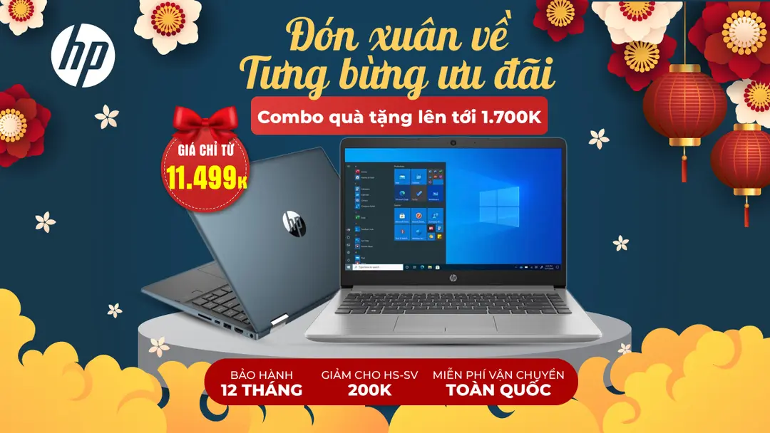 Đón Xuân về tưng bừng ưu đãi cũng Laptop HP