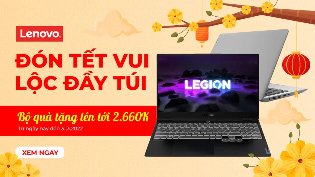 Chương trình khuyến mại Đón Tết vui - Lộc đầy túi cùng LENOVO