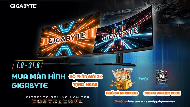 Chương trình Khuyến mãi “MUA MÀN HÌNH GIGABYTE ĐỘ PHÂN GIẢI 2K - NHẬN QUÀ ĐỘC LẠ”