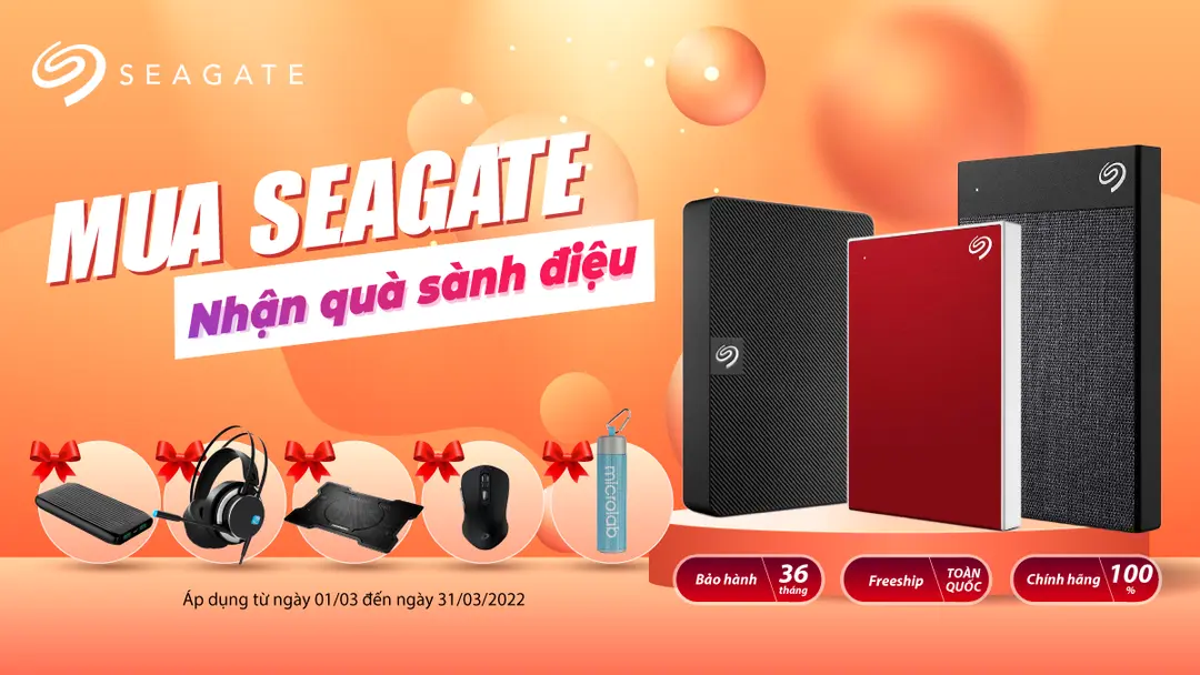 Chương trình khuyến mại Mua SEAGATE nhận quà sành điệu