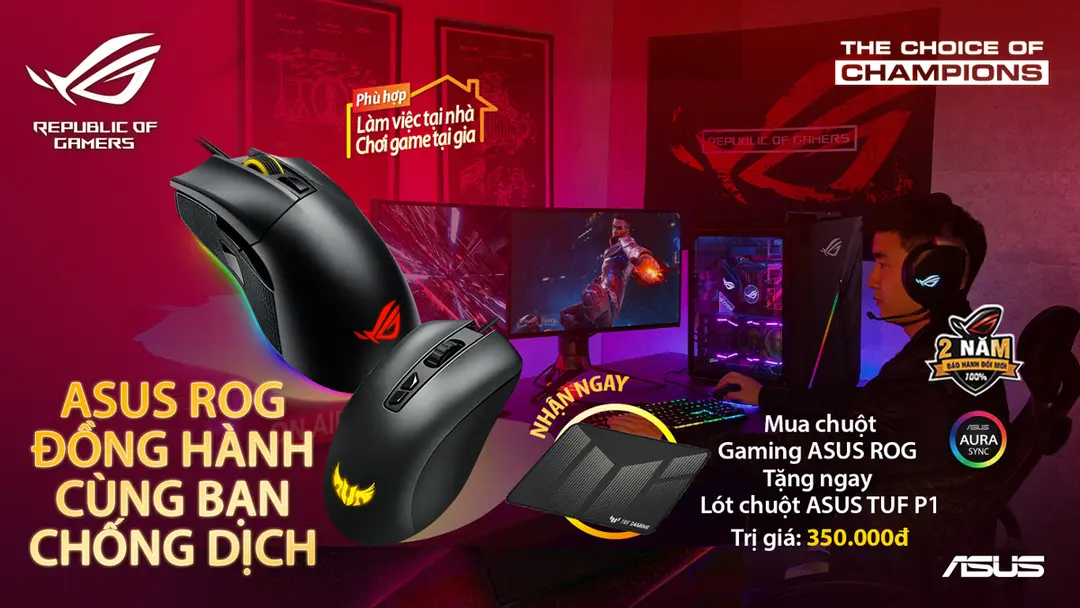 Chương trình khuyến mại ASUS ROG đồng hành cùng bạn chống dịch