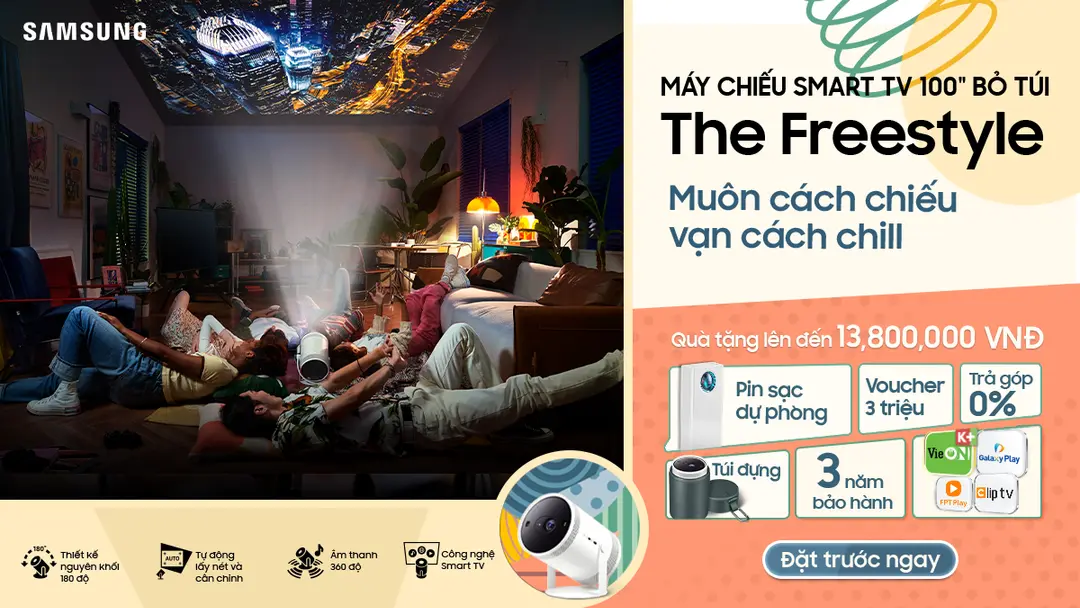 Đặt trước Máy chiếu Samsung bỏ túi - Nhận ưu đãi lên tới hơn 14 triệu đồng