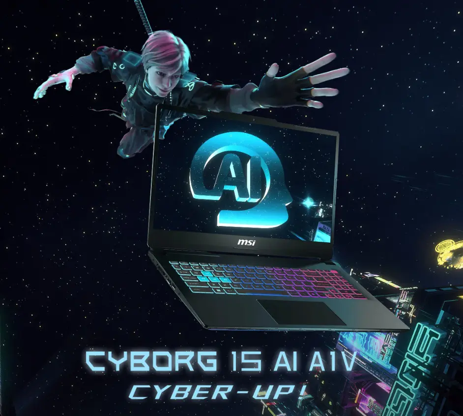 Laptop MSI Cyborg 15 AI A1VE - Khởi đầu của chiếc Laptop Gaming AI tương lai