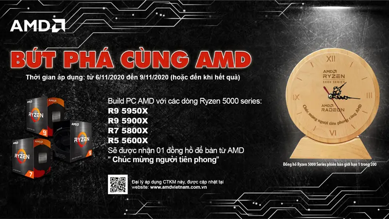 Chương trình Khuyến mãi “BỨT PHÁ CÙNG AMD”