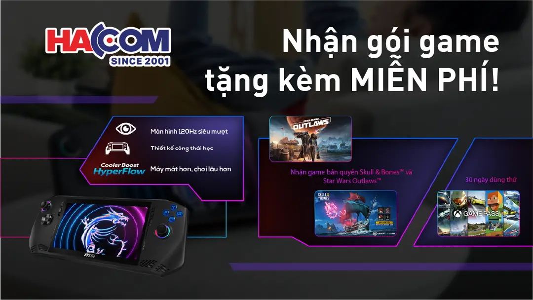 NHẬN NGAY GAME BẢN QUYỀN: STAR WARS OUT CLAW KHI MUA MSI CLAW