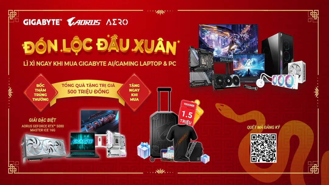  ĐÓN LỘC ĐẦU XUÂN CÙNG GIGABYTE