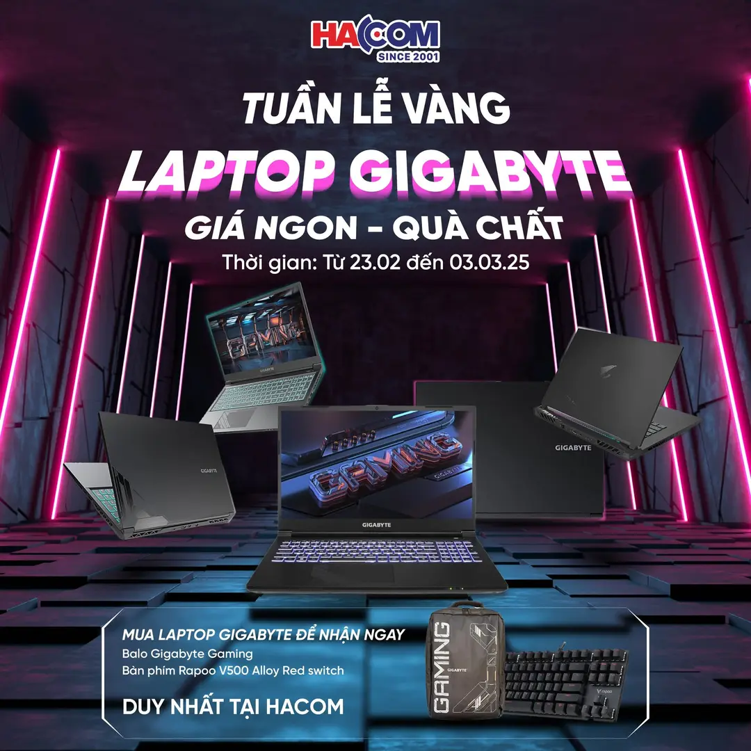 TUẦN LỄ VÀNG LAPTOP GIGABYTE GIÁ NGON QUÀ CHẤT