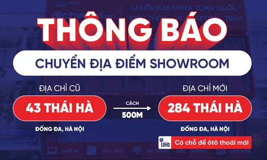 THÔNG BÁO CHUYỂN ĐỊA ĐIỂM SHOWROOM HACOM THÁI HÀ