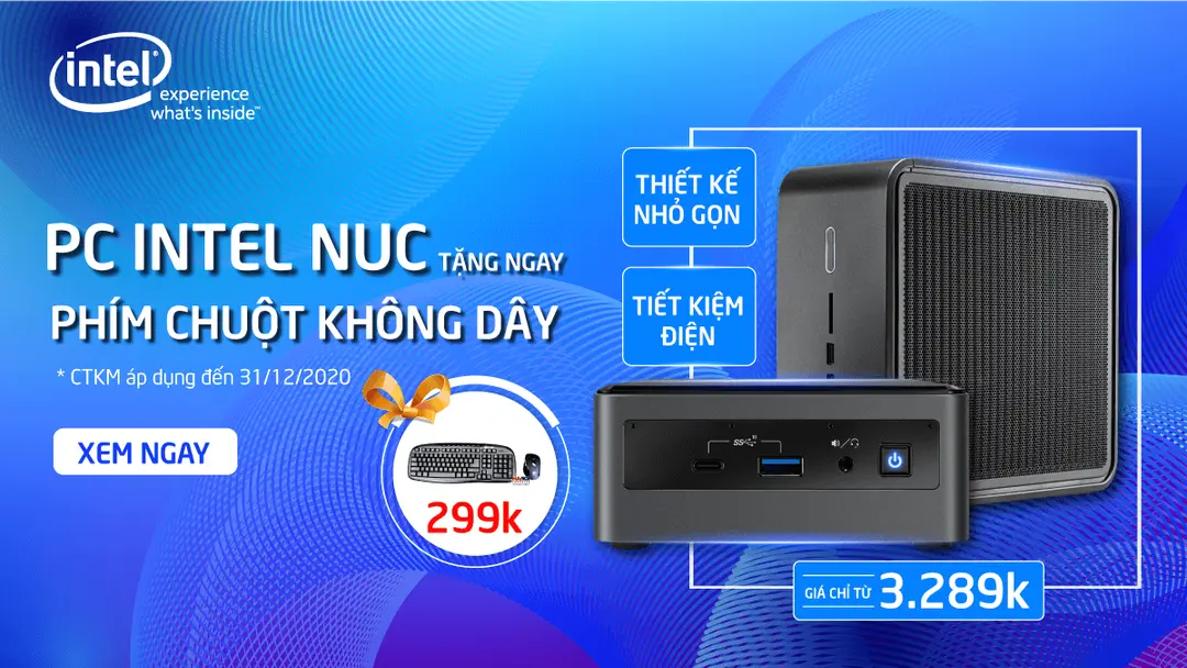 Chương trình Khuyến mãi “Mua Intel NUC, Tặng ngay Phím chuột không dây”