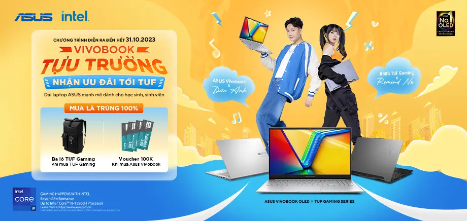 VIVOBOOK TỰU TRƯỜNG - NHẬN ƯU ĐÃI TỚI TUF
