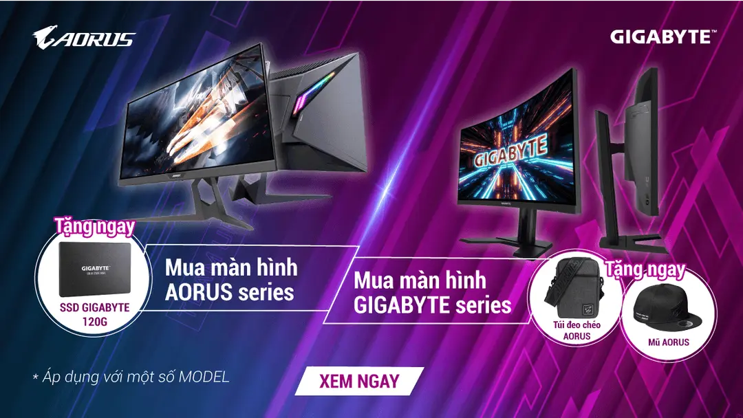 Chương trình Khuyến mãi “Mua Màn hình Chất, Nhận Quà Ngây Ngất” cùng Gigabyte