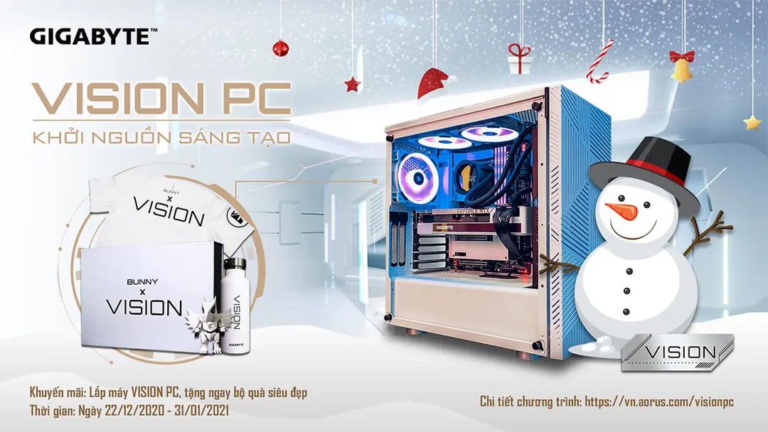 Chương trình Khuyến mãi “Lắp máy GIGABYTE VISION PC - Khơi nguồn sáng tạo”