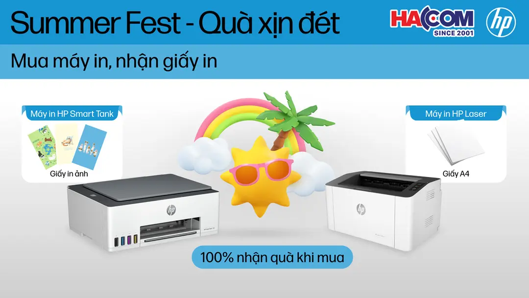 Ưu đãi Quà Tặng Thiết Thực khi mua máy in tại HACOM!