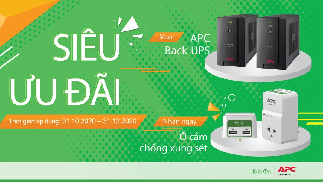 Chương trình Khuyến mãi “Siêu Ưu Đãi - Mua APC Back-UPS tặng Ổ cắm chống sét”