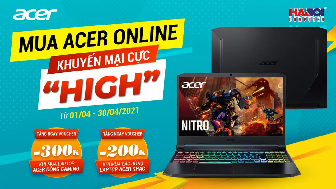 Chương trình Khuyến mãi “Mua Acer Online, Khuyến Mãi Cực High”