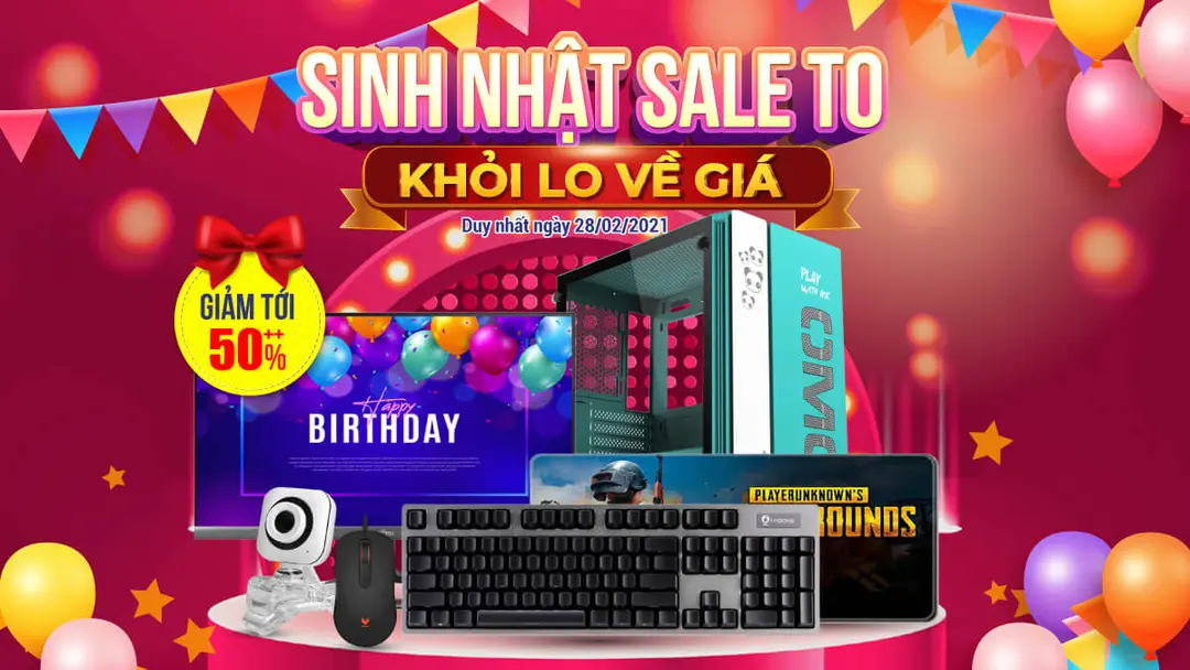 Chương trình Khuyến mãi “Mừng Sinh Nhật HANOICOMPUTER Long Biên tròn 1 tuổi”