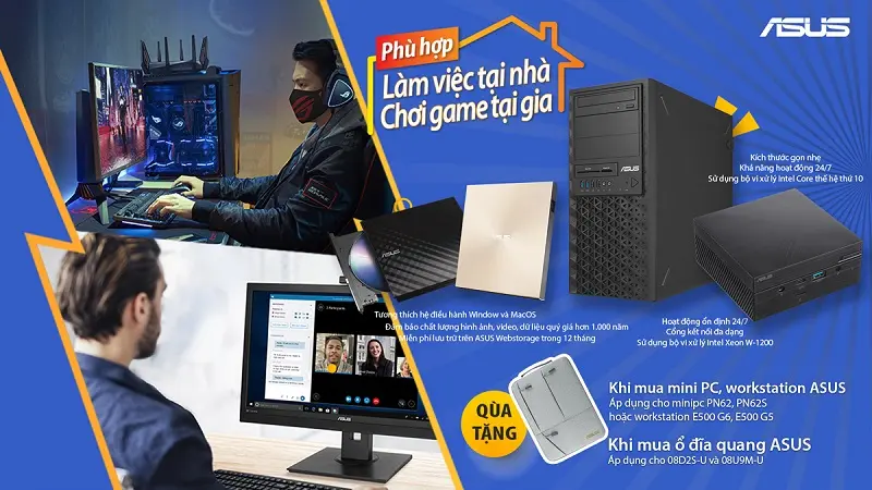 Làm việc tại nhà - Chơi game thả ga cùng ASUS