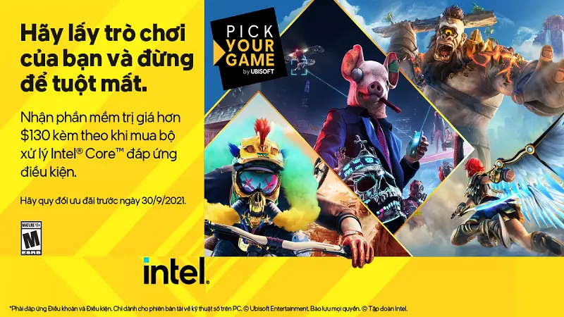 Ưu đãi khủng dành tặng game thủ khi mua bộ vi xử lý CPU INTEL