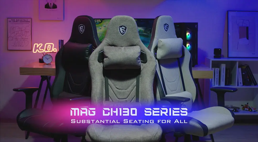 MSI ra mắt ghế game với sợi vải chống nước và trầy