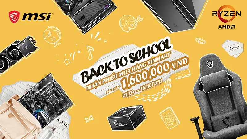 Chương trình khuyến mại "Back To School Cùng MSI"