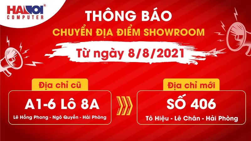 Thông Báo Chuyển Địa Điểm Showroom HACOM Hải Phòng