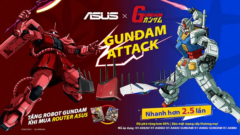Chương Trình Khuyến Mại: "Tặng ROBOT GUNDAM Khi Mua ROUTER ASUS"