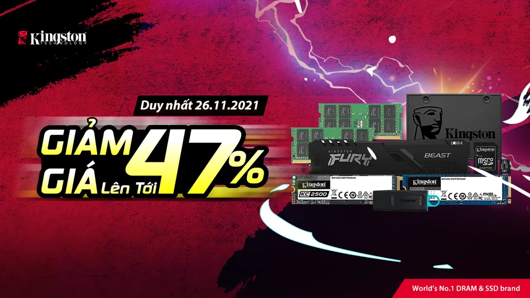 Chương trình khuyến mại Kingston Black Friday 2021