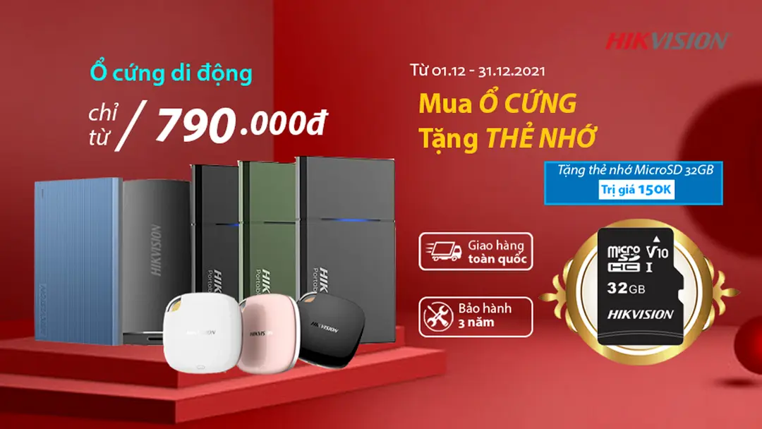 Chương trình khuyến mại HIKVISION mua ổ cứng tặng thẻ nhớ