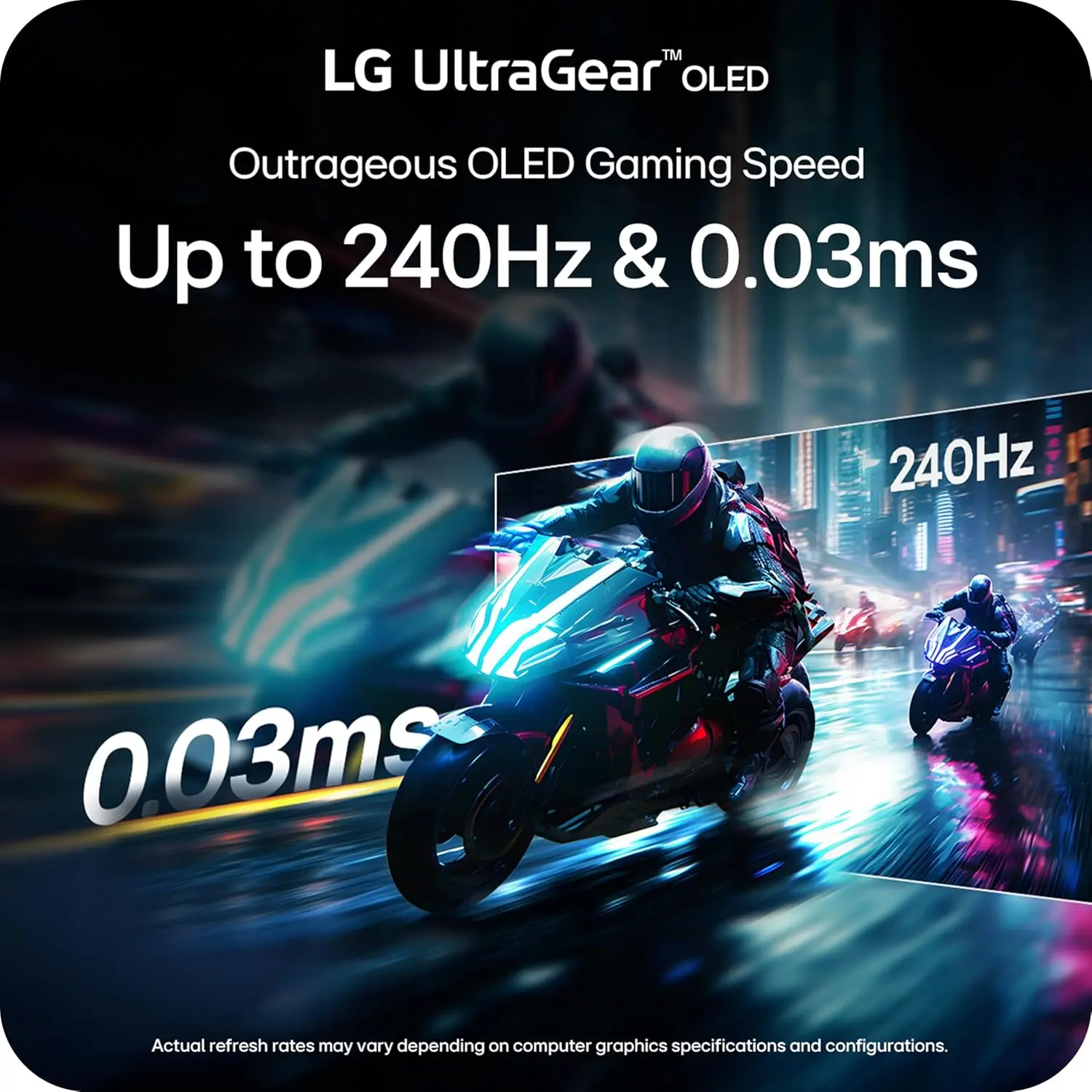 Thời gian phản hồi chỉ 0.03ms (GtG) loại bỏ hoàn toàn hiện tượng ghosting và motion blur, mang đến độ rõ nét tuyệt đối trong những pha hành động nhanh.