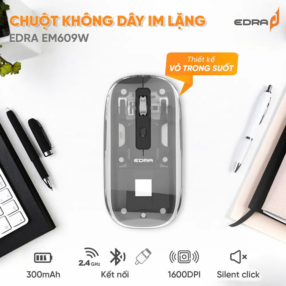 Chuột không dây EDRA EM609W