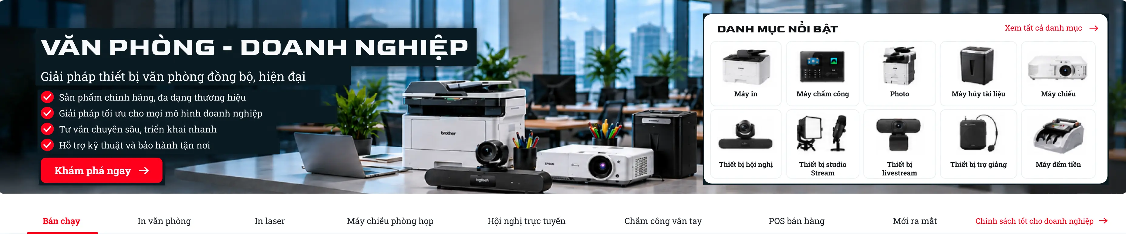 Văn phòng - Doanh nghiệp: Giải pháp thiết bị văn phòng đồng bộ, hiện đại