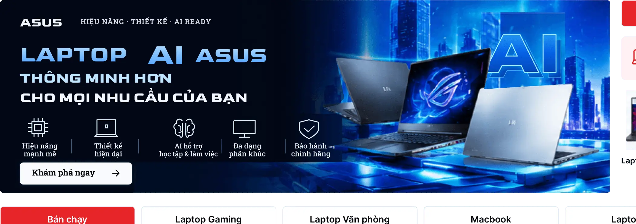Laptop AI ASUS Thông Minh Hơn Cho Mọi Nhu Cầu Của Bạn