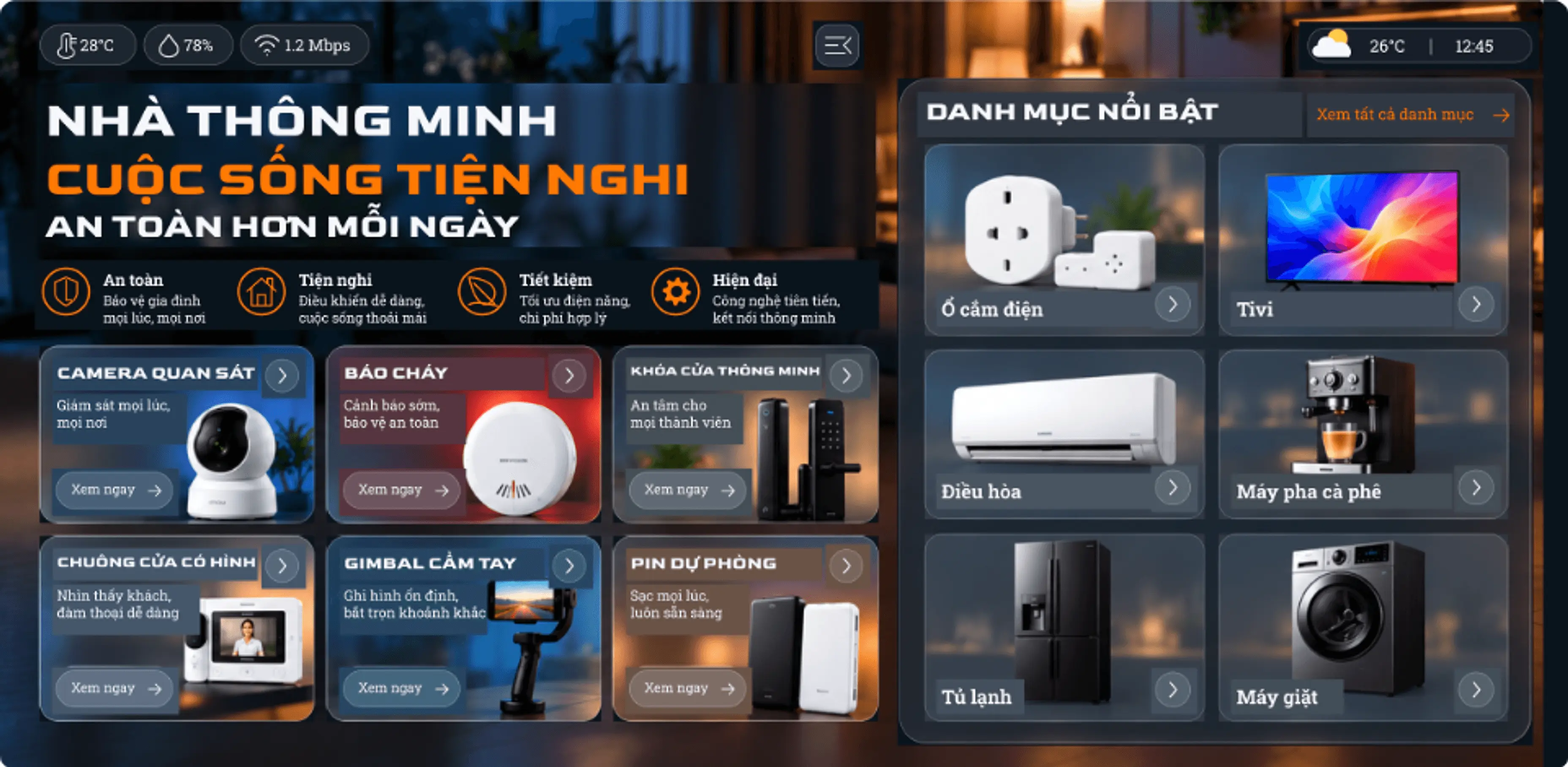 Nhà Thông Minh & Gia Dụng - Smart Living nâng tầm tiện nghi
