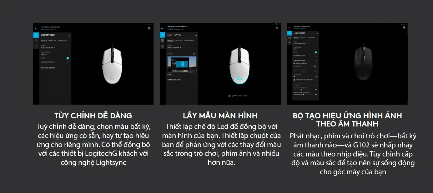 Chuột chơi game Logitech có dây G102 Gen2 White (USB/RGB/Trắng) 1