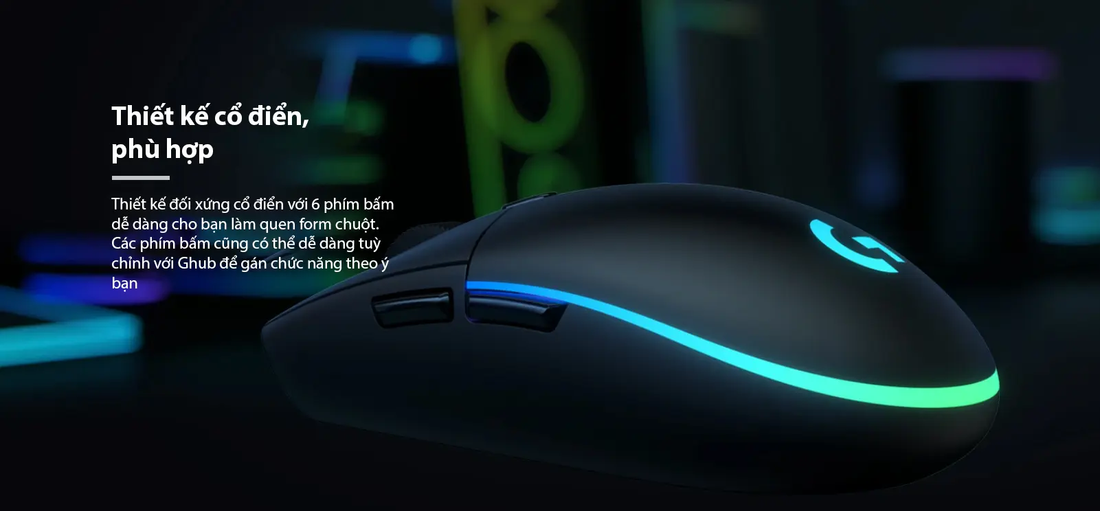 Chuột chơi game Logitech có dây G102 Gen2 White (USB/RGB/Trắng) 3