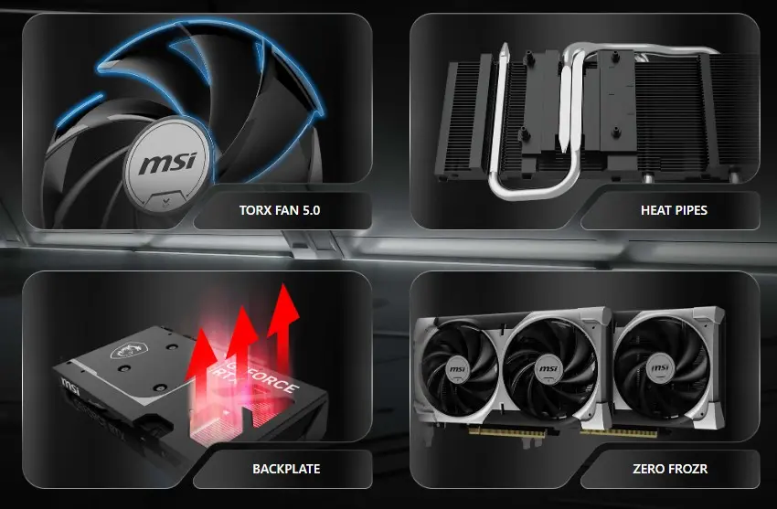Hệ thống tản nhiệt TORX Fan 5.0 – Vận hành êm ái, bền bỉ
