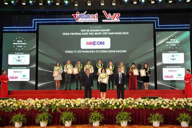 HACOM VINH DỰ ĐẠT DANH HIỆU TOP 50 DOANH NGHIỆP TĂNG TRƯỞNG XUẤT SẮC NHẤT VIỆT NAM 2023
